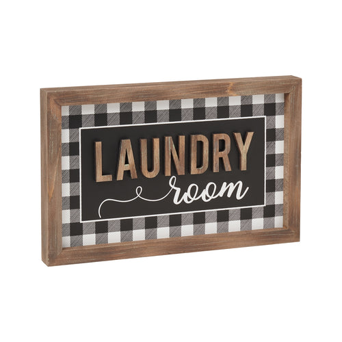 Laundry Room 3D Framed Sign