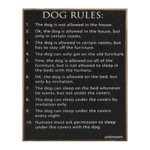 Dog Rules Sign