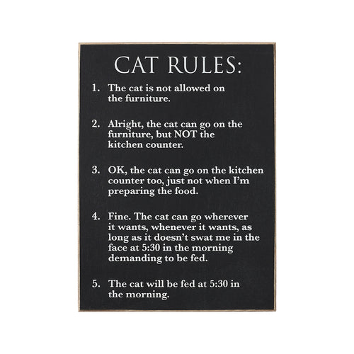 Cat Rules Sign