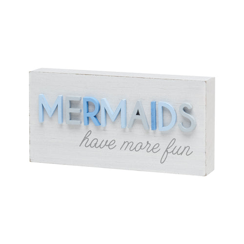 Mermaids 3D Block Sign