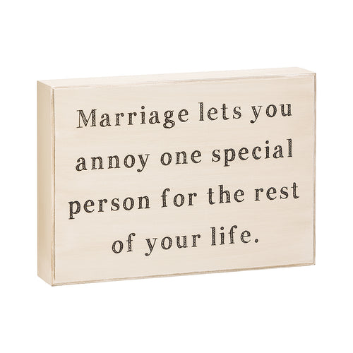Marriage Lets You Box Sign