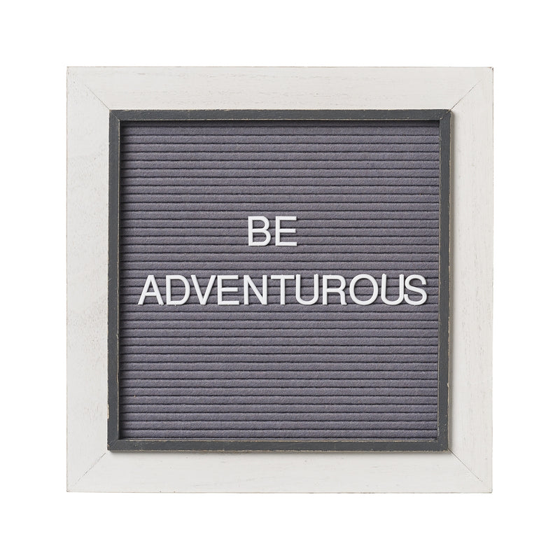 White on Gray 14" Letter Board (includes 144 letters/symbols)