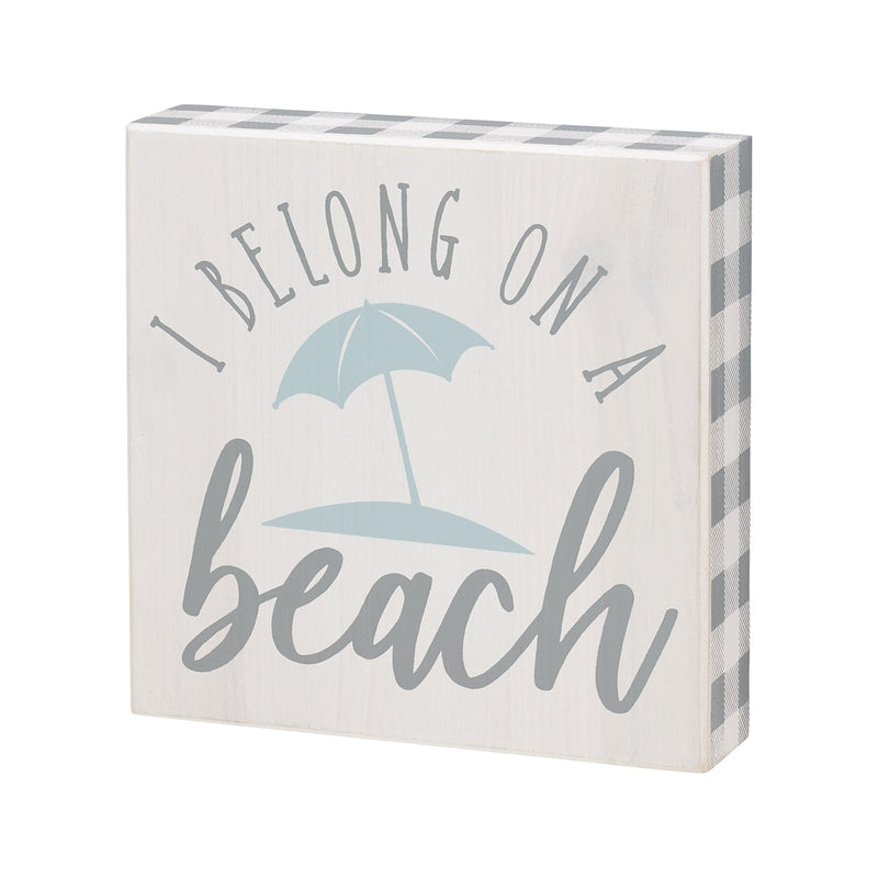 Belong on Beach Box Sign